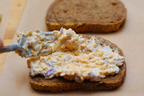 Pumpernickel bread was key because it countered the sharp flavors.