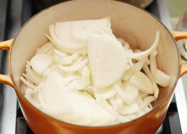 Raw onions, soon to become....